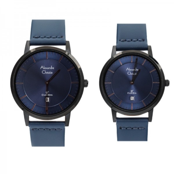 Alexandre Christie AC 8639 Black Blue Couple